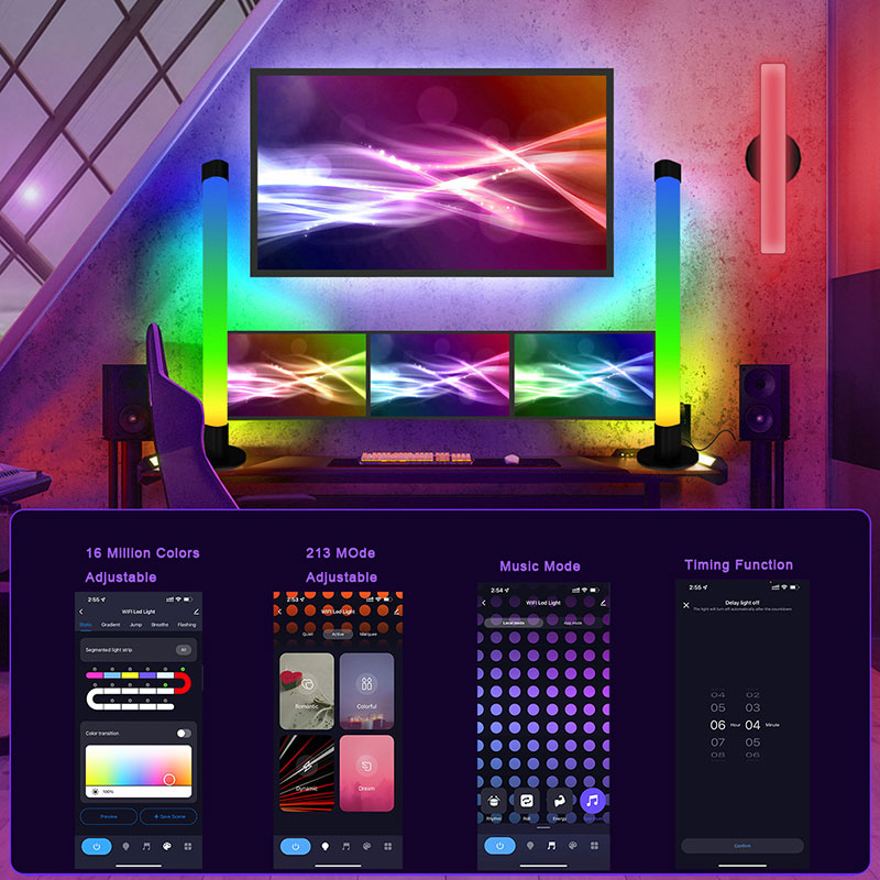 Color Chasing USB LED Desk Light Bar For TV Computer Ambient Light Color Chasing USB LED Desk Light Bar For TV Computer Ambient Light